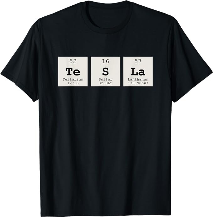 Periodic Table Tesla Shirt