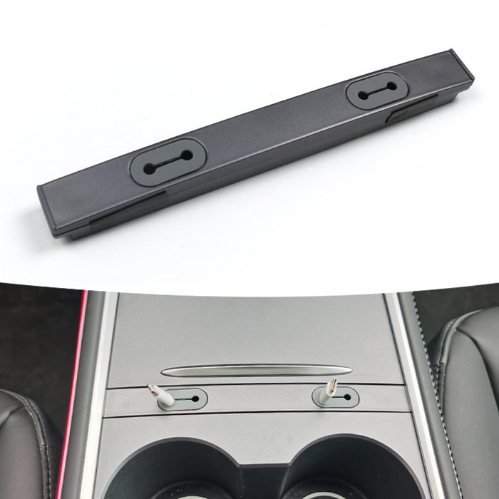 Tesla USB Hub Center Console Cable Organizer with Charging Cable Management Holder | Model 3 2021-2023, Model Y 2019-2023