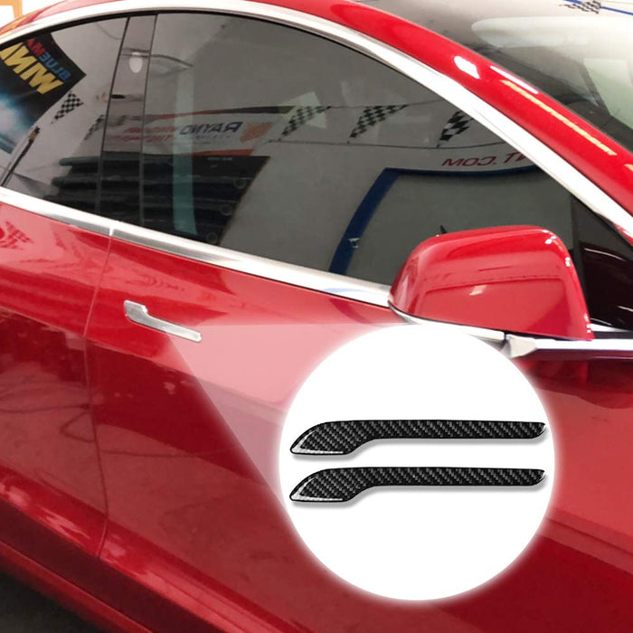 Carbon Fiber Door Handle Protectors | Tesla Model 3/Y - S3XY Models