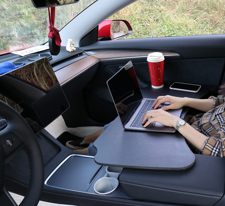 Upgraded AutoPilot Tray Carbon Fiber (Eat & Work)  | Tesla Model 3, Y, S & X