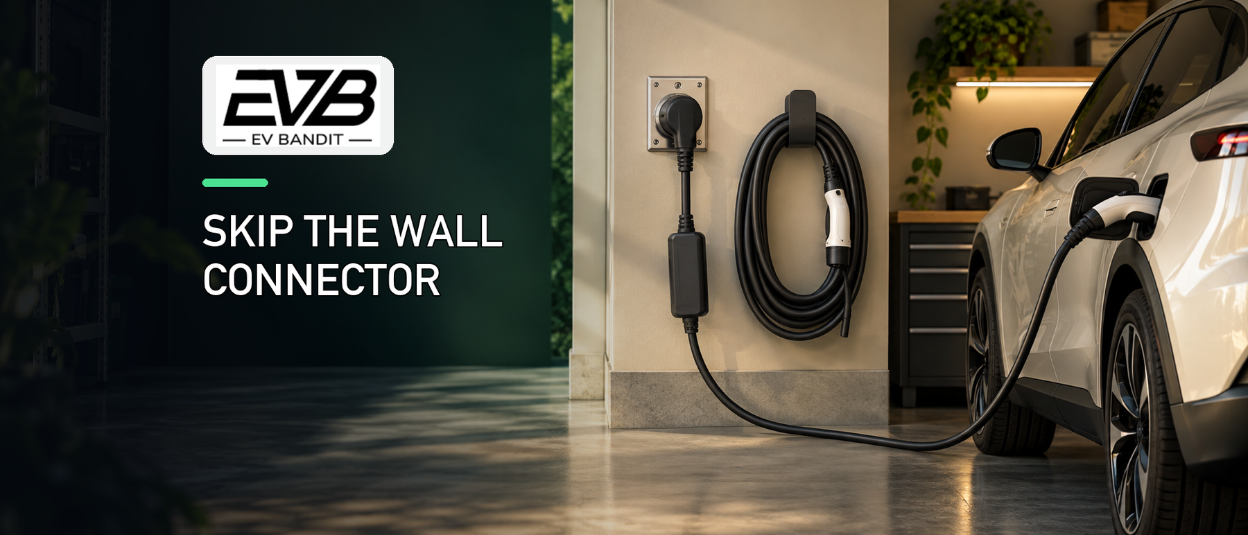 EV Bandit guide to home charging with a mobile connector and dryer outlet adapter