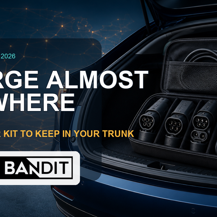 EV Bandit guide to the Tesla charging adapter kit to keep in your trunk in 2026