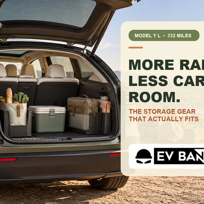 EV Bandit Model Y L guide covering its 332-mile range and practical cargo storage solutions