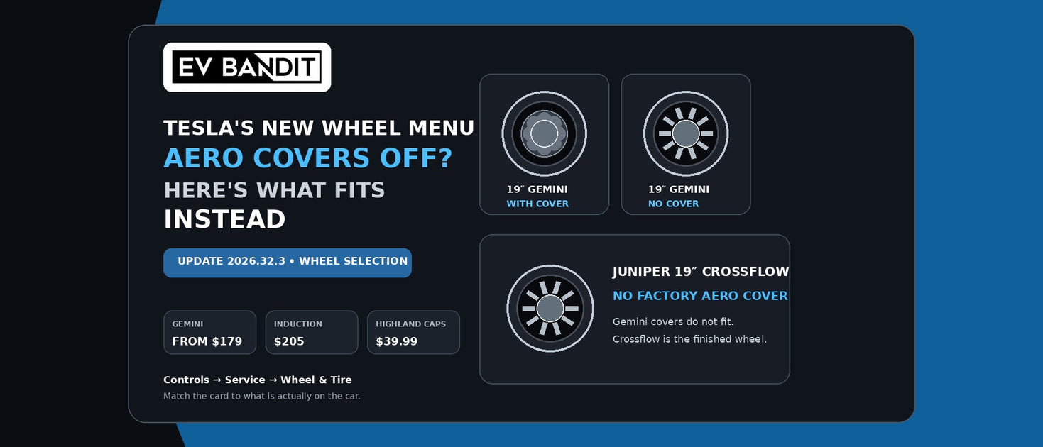 Tesla 2026.32.3 Wheel Selection: Aero Covers, Hub Caps & What Fits