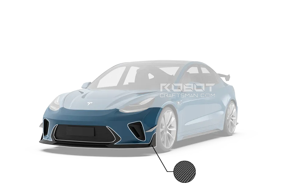 "Hacker"  Narrow Body Front Bumper & Front Lip For Tesla Model 3