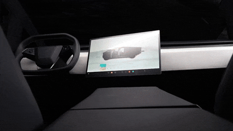 Tesla Cybertruck Dashboard Screen Swivel Tilt Mount Rotating Kit