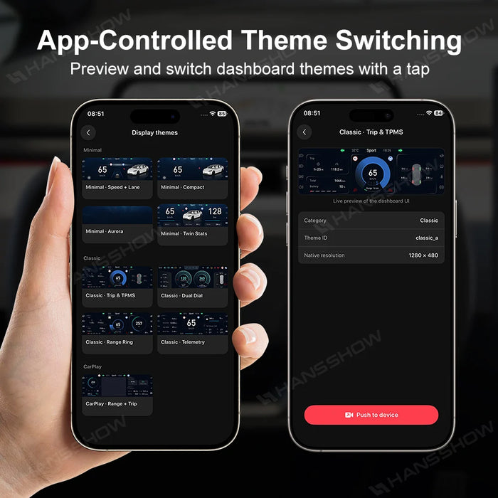 Cybertruck 9.6 inch Heads Up Display with Wireless CarPlay | No Disassembly Install for Tesla Cybertruck (2024+)