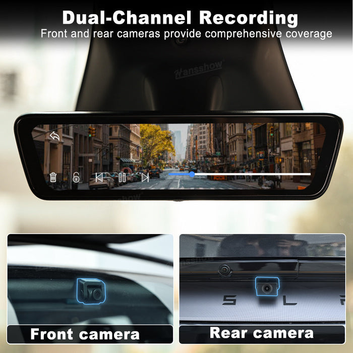 Junper Camera Model Y Juniper Stream Media Rearview Mirror Dash Cam with Front and ...