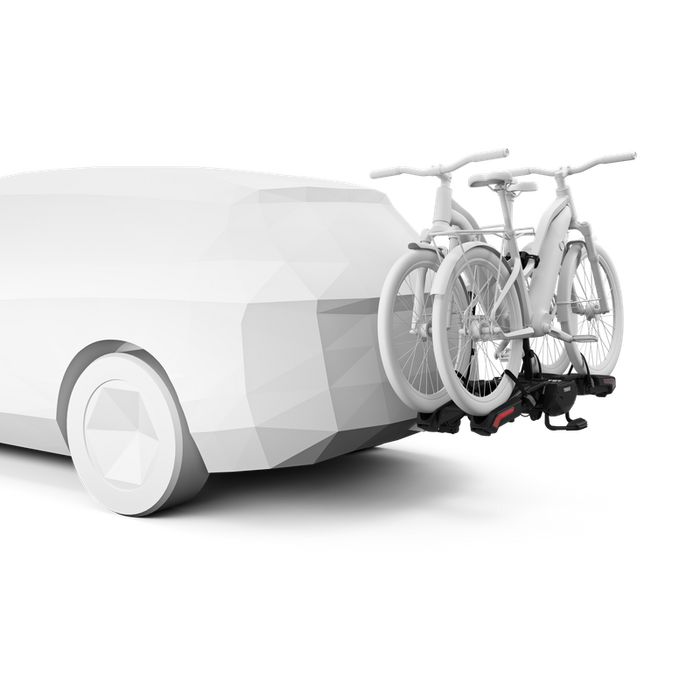 Thule Epos 2 bike hitch rack angle view