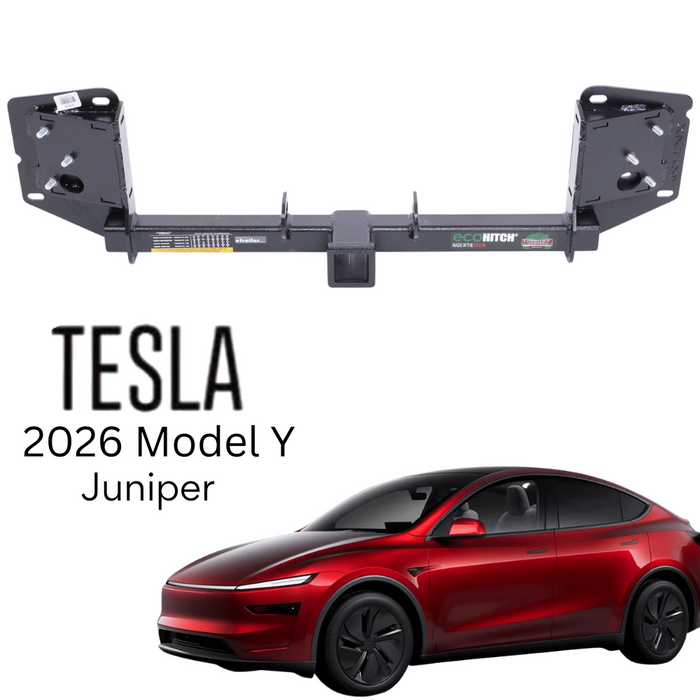 (Lista duplicada) Tesla Model S — 2021-2026 — Enganche de remolque EcoHitch® de acero inoxidable | Receptor de enganche de remolque de alta resistencia | Model Y Juniper Towing