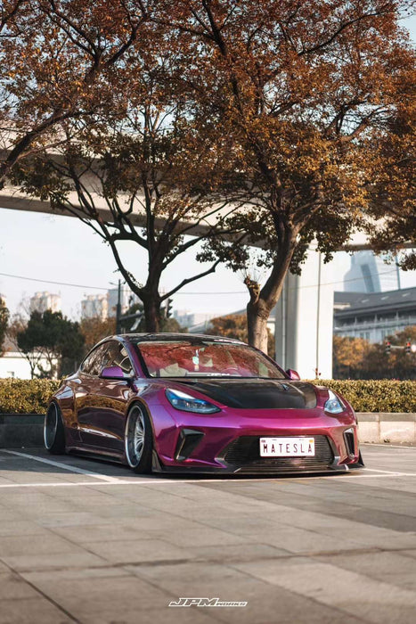 "Hacker"  Widebody V1 Hood Bonnet For Tesla Model 3