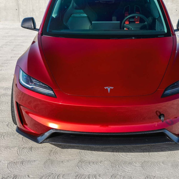 Tesla Model 3 Performance (2024+) Carbon Fiber Front Lip Spoiler