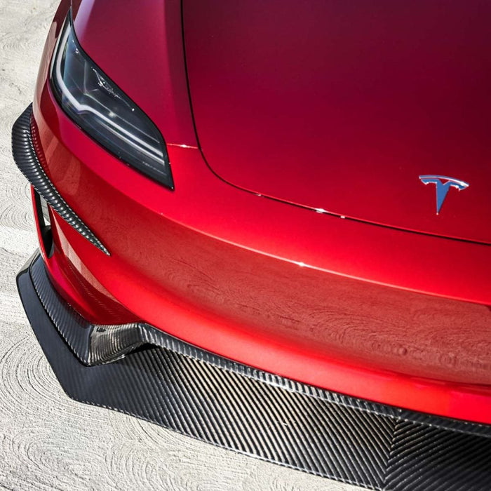 Tesla Model 3 Performance (2024+) Carbon Fiber Front Racing Diffuser