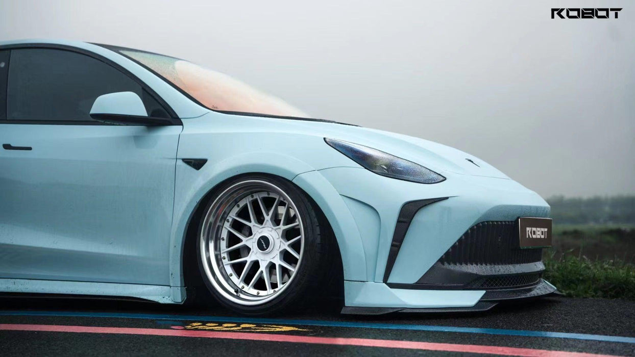 Robot Craftsman "STARSHIP" Widebody Wheel Arches for Tesla Model Y Performance AWD Carbon Fiber/FRP