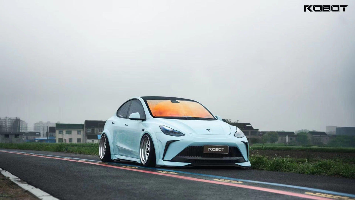 Robot Craftsman "STARSHIP" Widebody Wheel Arches for Tesla Model Y Performance AWD Carbon Fiber/FRP