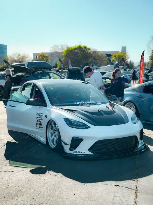 "Hacker"  Narrow Body Front Bumper & Front Lip For Tesla Model 3