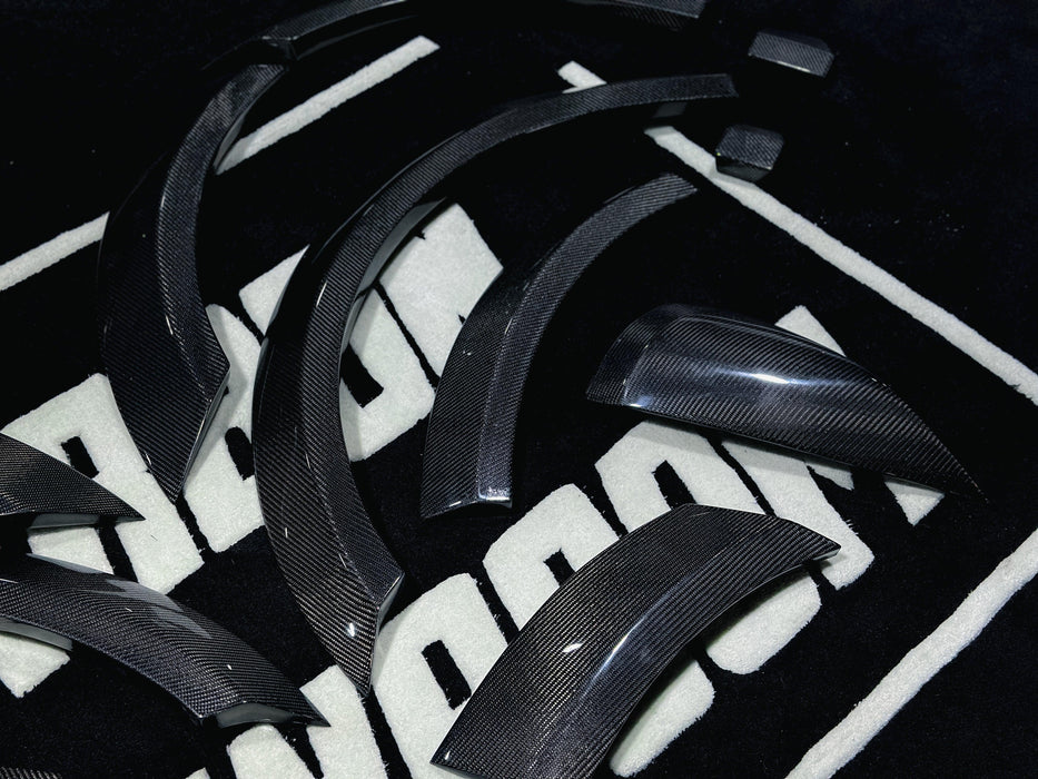 Robot Craftsman "STARSHIP" Widebody Wheel Arches for Tesla Model Y Performance AWD Carbon Fiber/FRP