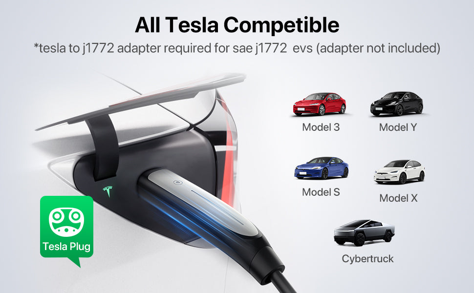 40 Amp Portable EV Charger – NACS & J1772 Connector | 30ft - 40ft - 50ft Cord | Level 2 EV Charger (NEMA 14-50 / 10-50 / 6-50)