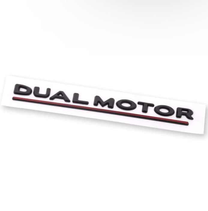 'Dual Motor' Decal Rear Trunk Emblem | Tesla Model 3 (2017-2023)