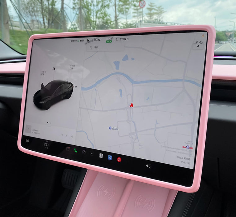 Center Console Cover 5-Piece Set | Pink Interior Accessories for Tesla Model 3 Highland & Model Y Juniper