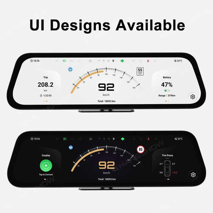Cybertruck 9.6 inch Heads Up Display with Wireless CarPlay | No Disassembly Install for Tesla Cybertruck (2024+)