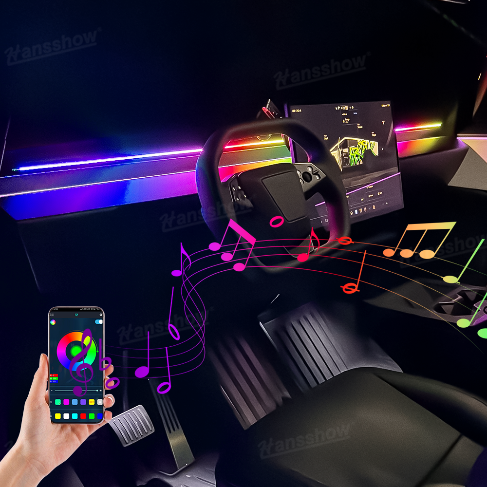 Cybertruck Dashboard RGB Ambient Light DIY with Smart APP Control Color ...