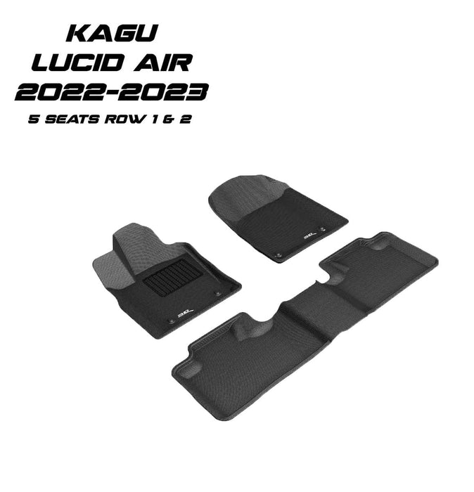 Lucid Air 5 SEAT 2022-2023 | 3D MAXpider Custom Fit All-Weather KAGU Series LHD Floor Mats