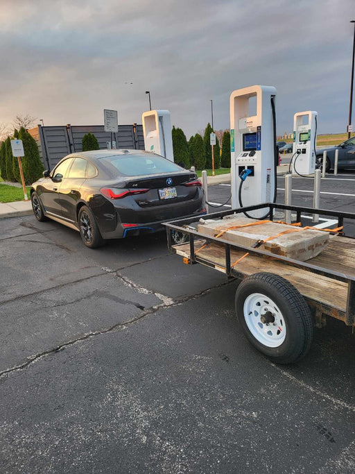 BMW i4 with removable EcoHitch stainless receiver