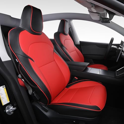 SUIYIO Custom Fit Nappa Leather Seat Covers for 2025-2026 Tesla Model Y Juniper 5-Seater