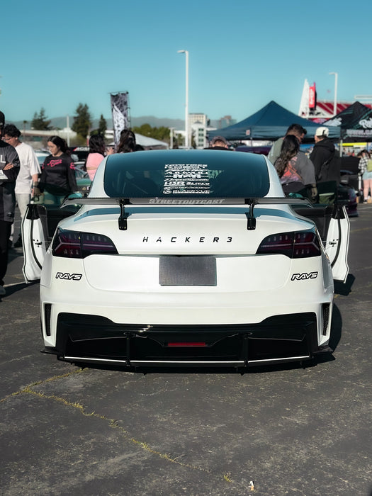 "Hacker"  Narrow Body Rear Bumper & Rear Diffuser For Tesla Model 3