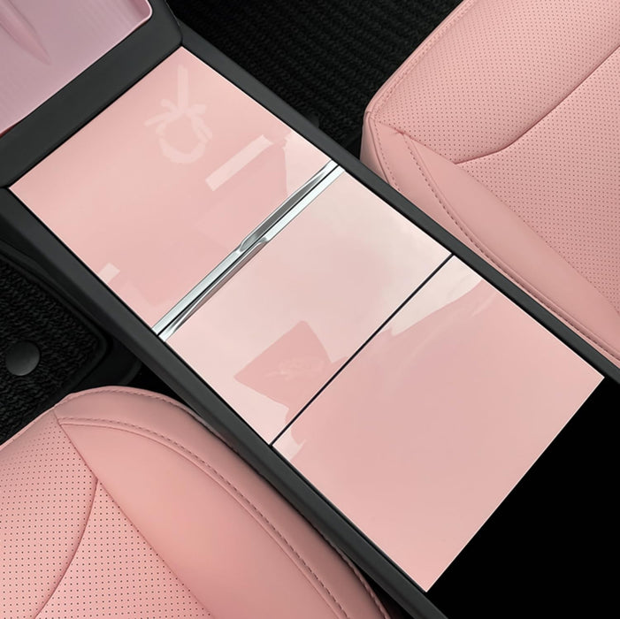 Center Console Cover 5-Piece Set | Pink Interior Accessories for Tesla Model 3 Highland & Model Y Juniper