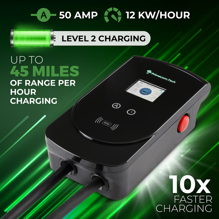 Primecom 50 Amp 12kW Level 2 Electric Vehicle (EV) Charger