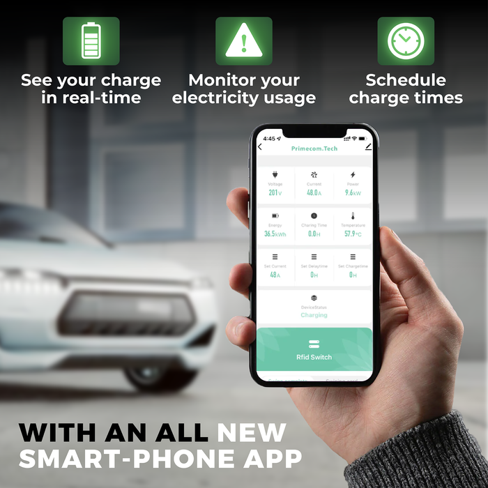 Primecom 50 Amp 12kW Level 2 Electric Vehicle (EV) Charger
