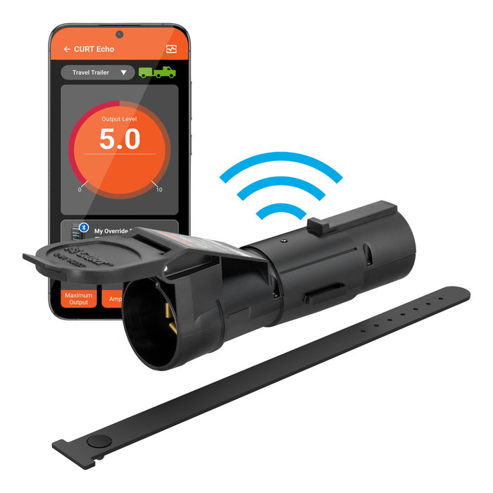 CURT Echo wireless trailer brake controller 51180, plugs into a 7 way connector