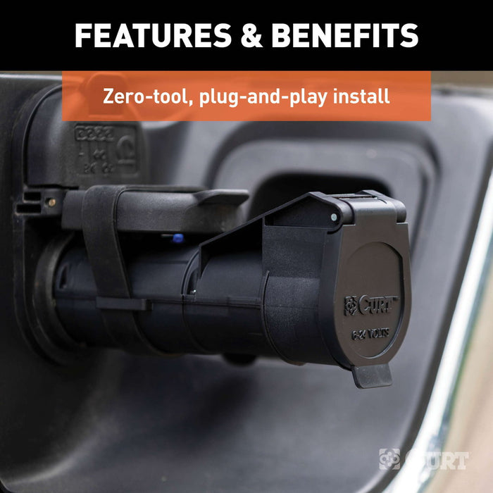 CURT Echo wireless trailer brake controller 51180, plugs into a 7 way connector
