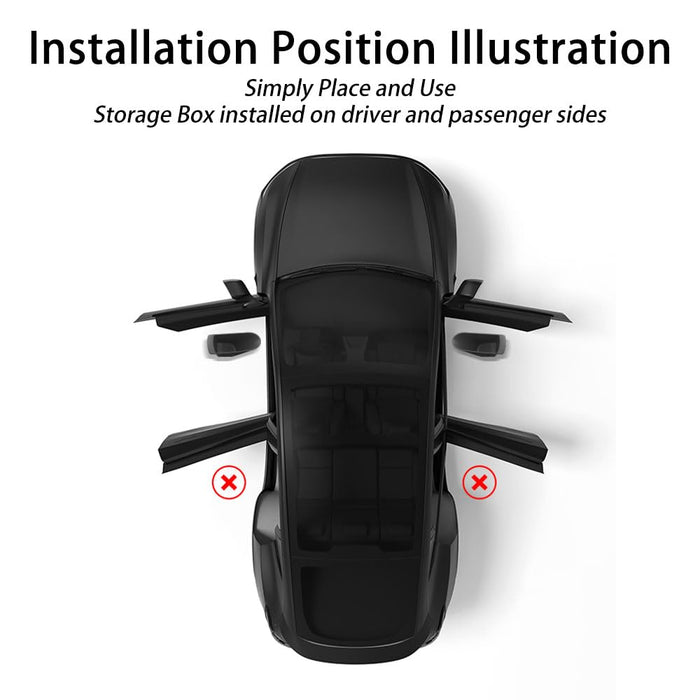 Tesla Model Y Juniper 2025-2026 Door Trash Can Set | 2-Pack Front Door Storage Bins for Driver & Passenger | Interior Garbage Organizer Accessory