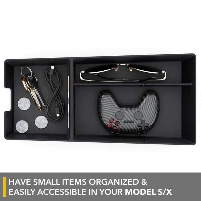 Lower Center Console Organizer | Tesla Model S / Tesla Model X 2021-2026