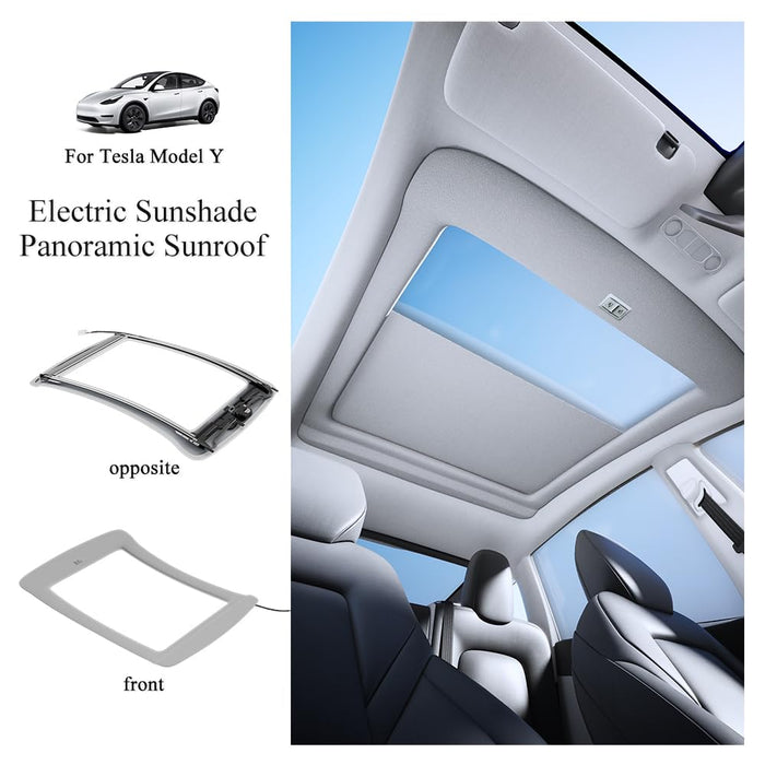 Motorized Retractable Sunshade Roof for Heat Insulation | Tesla Model Y 2020-2024