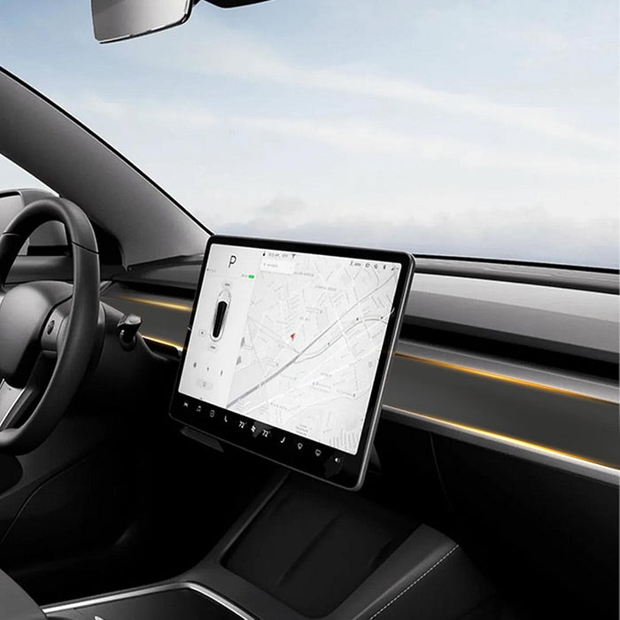 Dashboard cover and door trim set for Tesla Model Y and Model 3