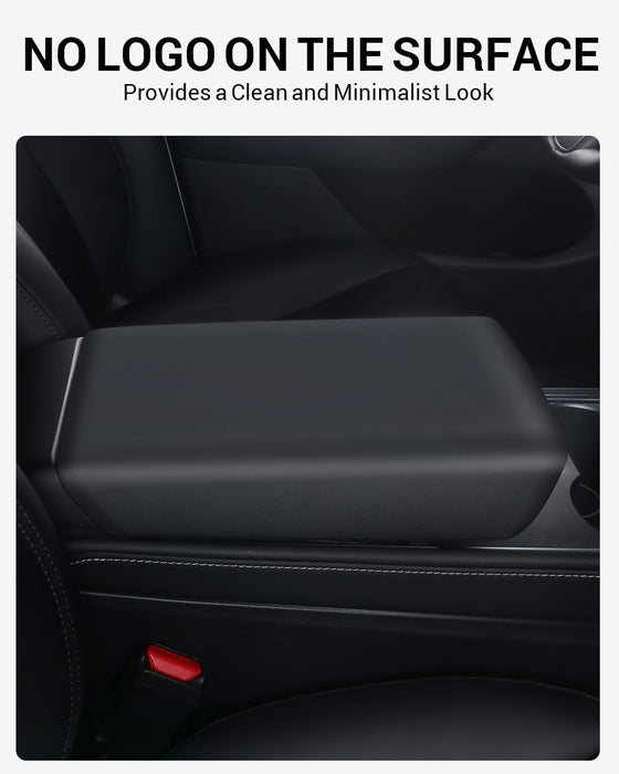 Tesla Model 3/Y/S/X Center Console Armrest Cover - Non-Slip TPE Protector, White (2016-2024)