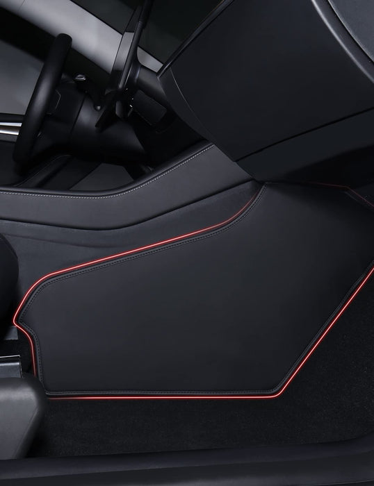 Center Console Side Anti-Kick Mats Waterproof & Dust Resistant Protector Cover Leather Pad | Tesla Model Y 2020 - 2024