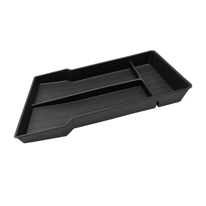 Tesla Model 3 Highland Center Console Organizer | Anti-Slip TPE Armrest Storage Box, Front Console Tray (Black) 2024-2025