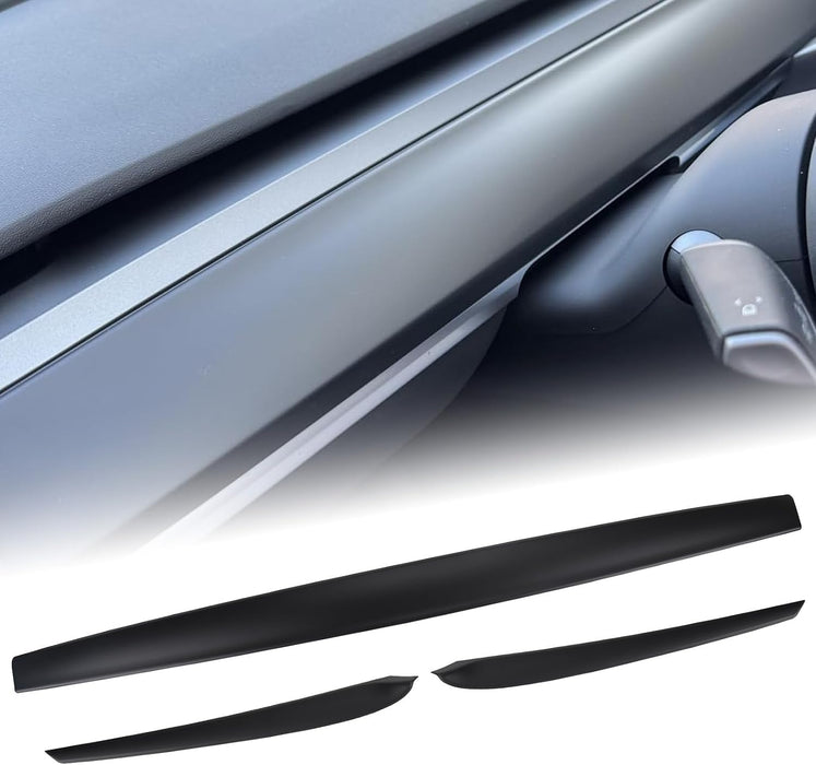 Dashboard cover and door trim set for Tesla Model Y and Model 3