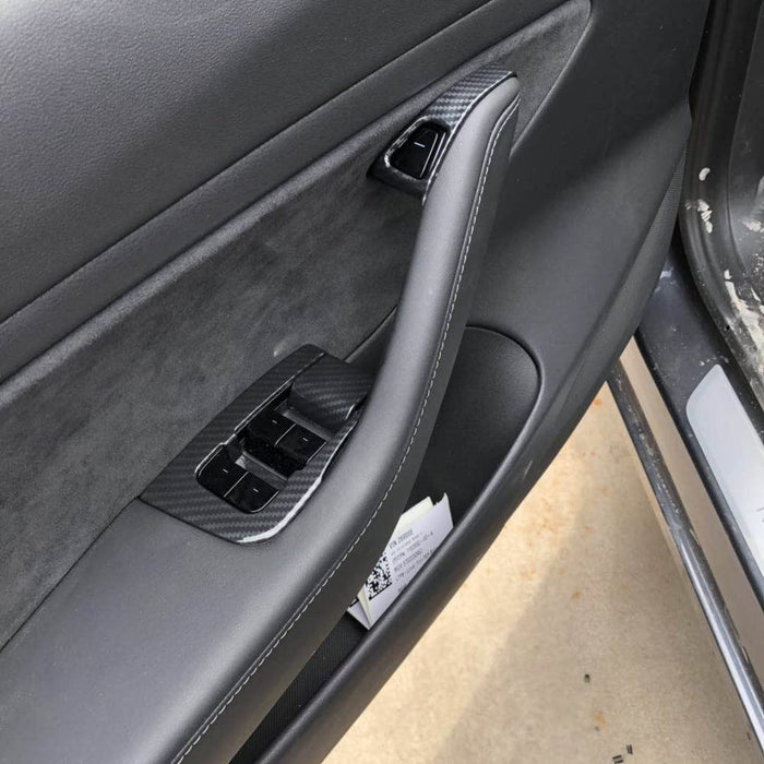 Carbon fiber look window switch panel cover for Tesla Model 3 and Model Y