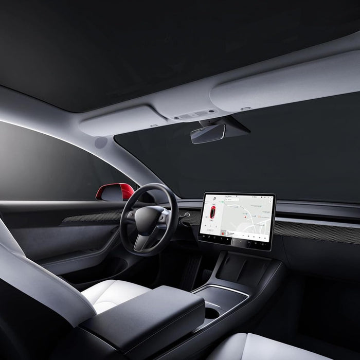 Dashboard cover and door trim set for Tesla Model Y and Model 3