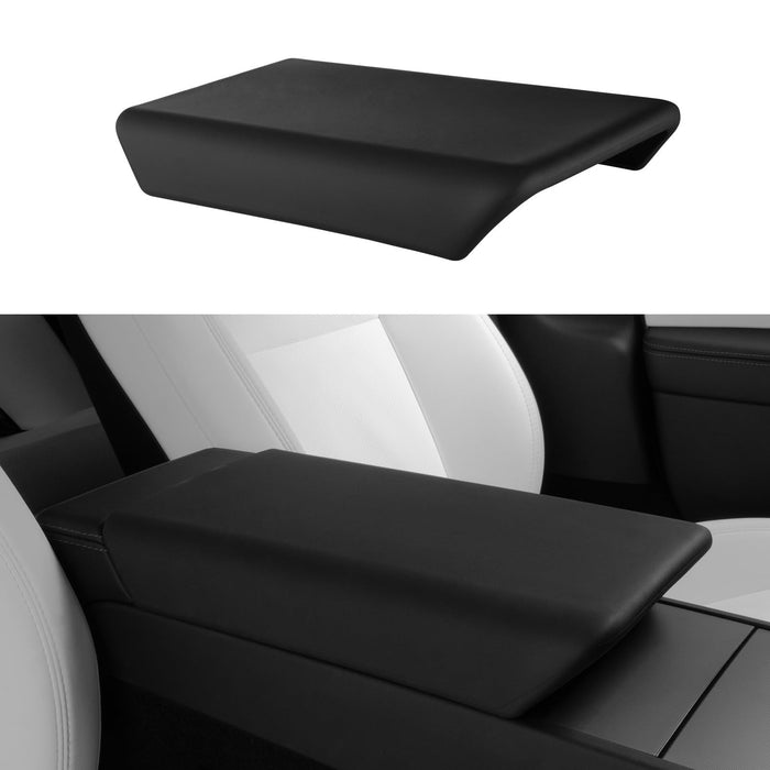 Tesla Model 3/Y/S/X Center Console Armrest Cover - Non-Slip TPE Protector, White (2016-2024)