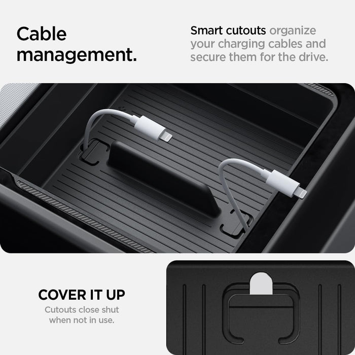 Center Console Organizer [Non-Slide] Carbon Edition for Tesla Model 3 Highland 2024-2025 Refresh