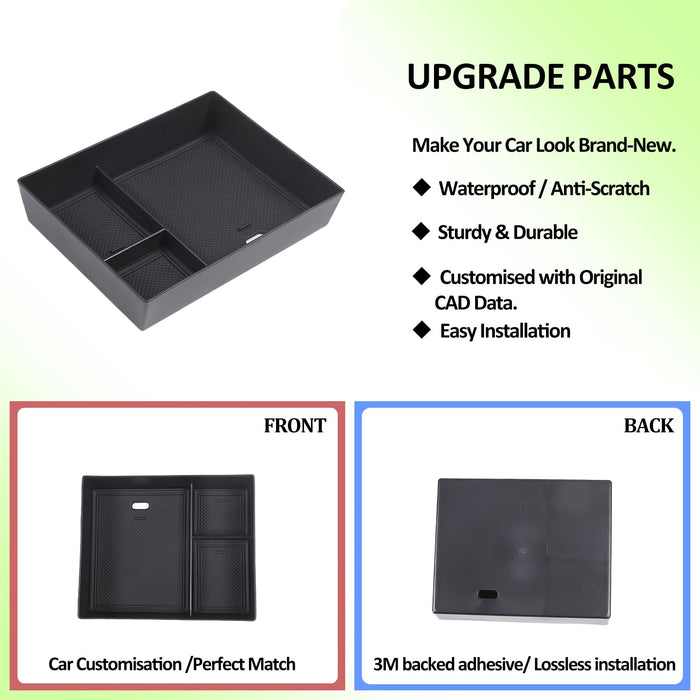 Tesla Model 3 Highland 2024 Center Console Organizer - Armrest Storage Box & Privacy Divider, ABS