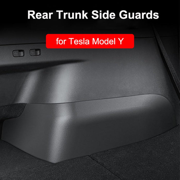 Trunk Side Guards TPE Cover for Tesla Model Y 2022 2021 2020 Rear Trunk Side Protector Cover (Not for 2023+)