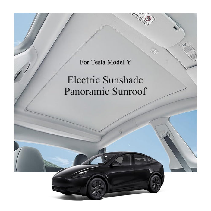 Motorized Retractable Sunshade Roof for Heat Insulation | Tesla Model Y 2020-2024